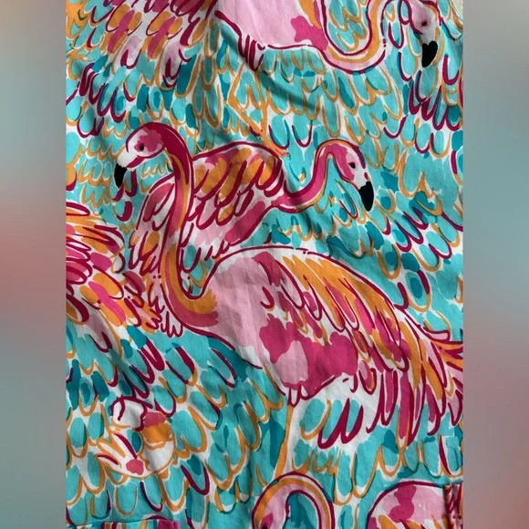 Lily Pulitzer Cotton Flamingo Print Mini Dress - Picture 6 of 7